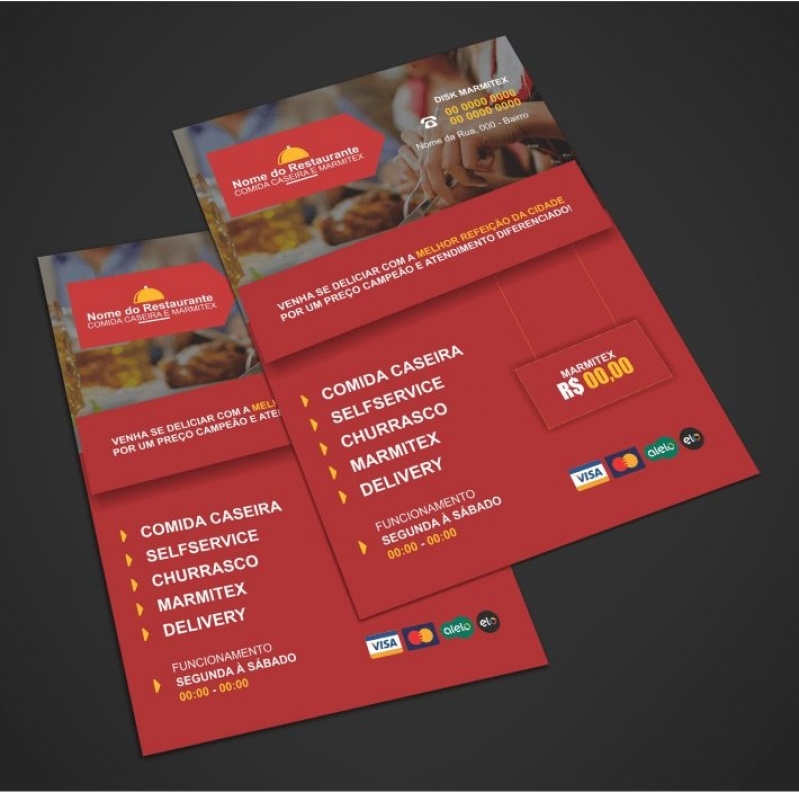 Panfleto para Distribuição Cidade Ademar - Panfletos de Restaurante